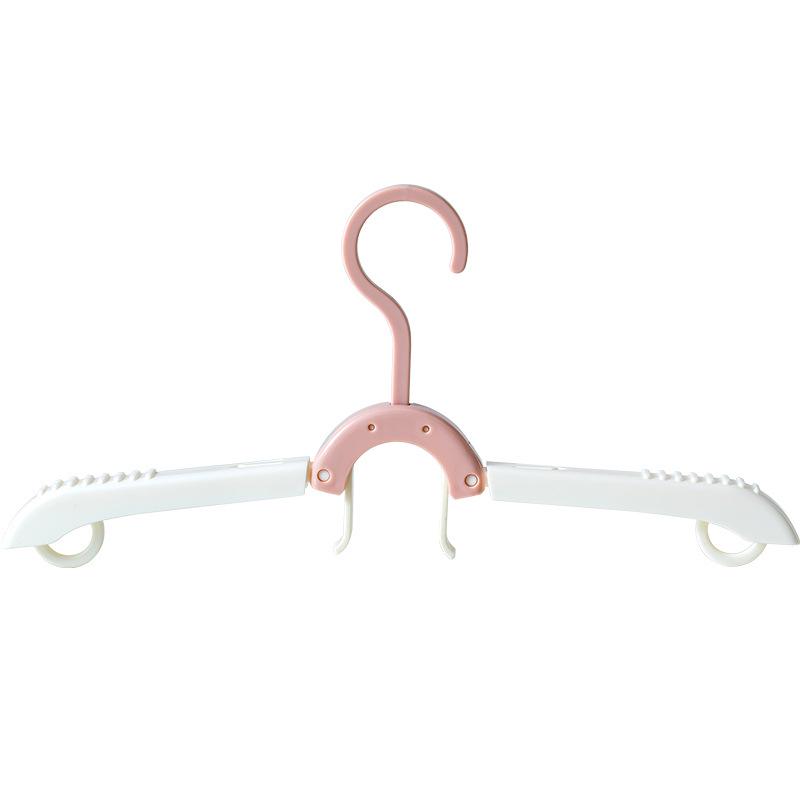 Multi-functional Portable Folding Clothes Hanger and Drying Rack for Travel and Home Use розовый/белый