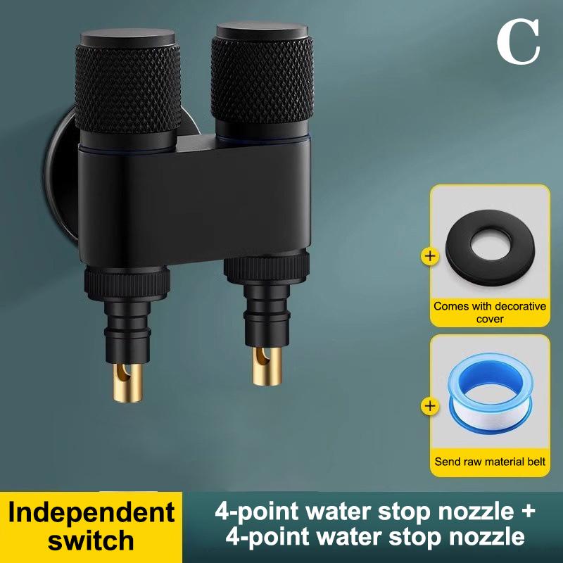 Stainless Steel One-Point Two-Water Angle Valve One-Inlet Two-Outlet Water Diverter Valve Independent Control Corner Valve