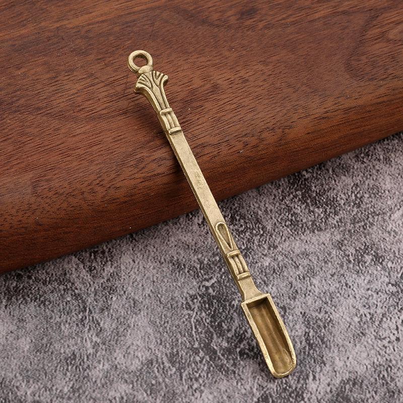 Mini Cuillère en Alliage Vintage Portable Légère Pelle pour Mesure de Poudre Fabrication de Bijoux Bricolage Artisanat