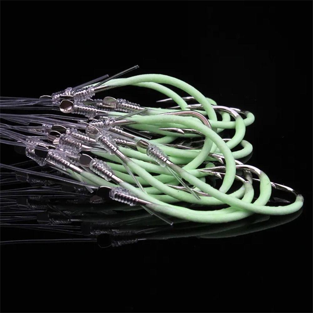 with Fishing Line Glow Hook High Carbon Steel Fishing Hook with Line  Fresh&Saltwater