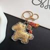 Festive Golden Foil Horse Keychain Symbolizing Wealth Luck And Safety In 3 Styles Prosperity Key Pendant Accessory