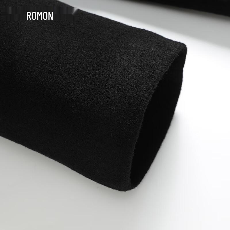 ROMON Men's Winter Long Wool Blend Overcoat