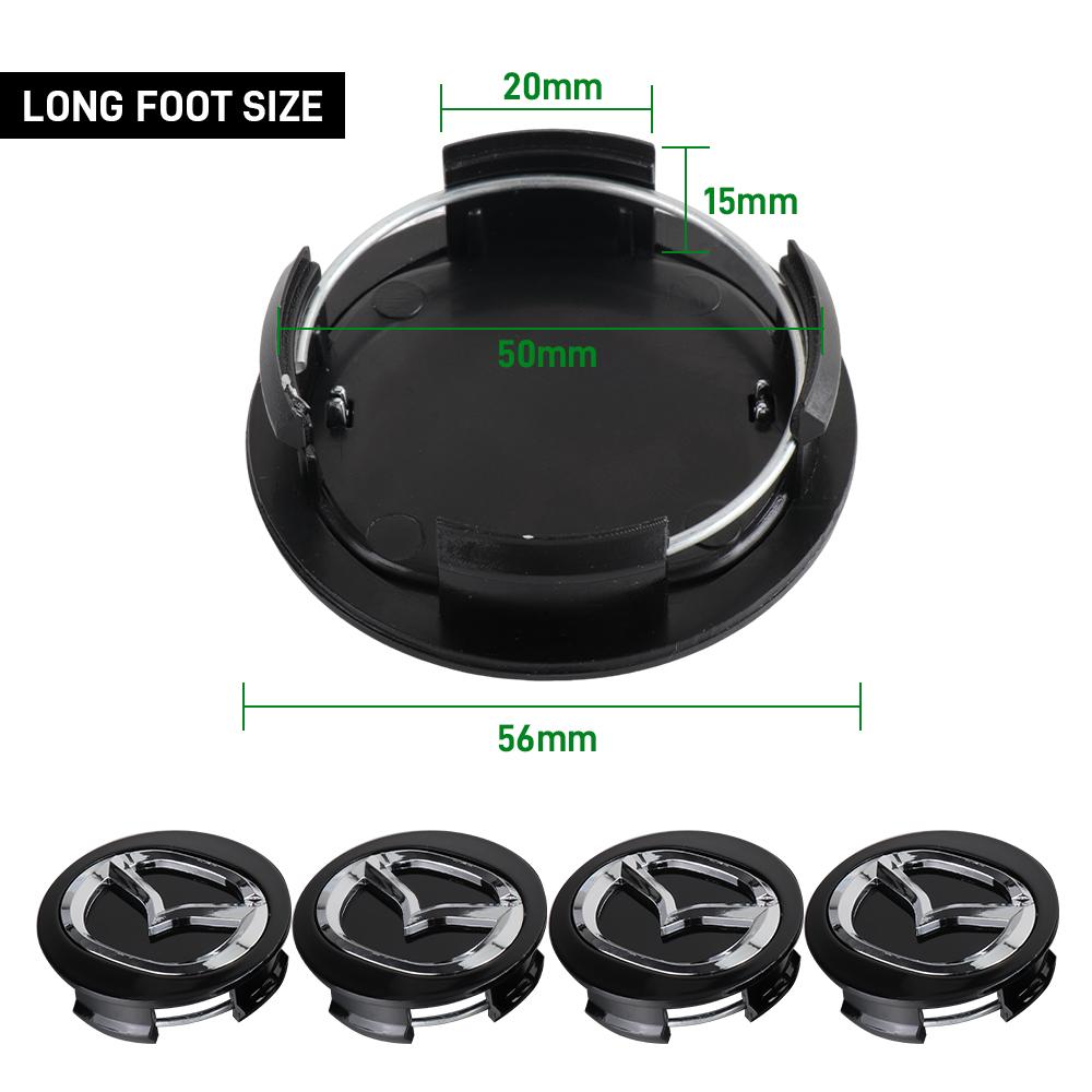 56mm Car Wheel Hub Caps Auto Emblem Tire Center Cover Badge Decor For Mazda Axela CX4 CX5 CX8 2 3 6 BM GJ CX-5 CX-3 CX3 CX9 CX7