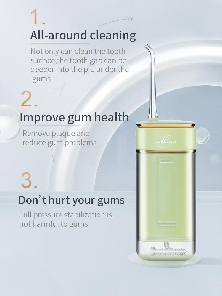 

Factory direct sales of dental irrigators, dental cleaning tools, household cleaning appliances, rechargeable dental washers, water flossers 160ml зелёный