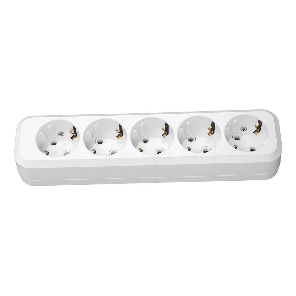 European Plug Socket Panel 16A Current Round Hole Plug Socket Wall Power Outlet Panel for Home Appliances 10 Holes