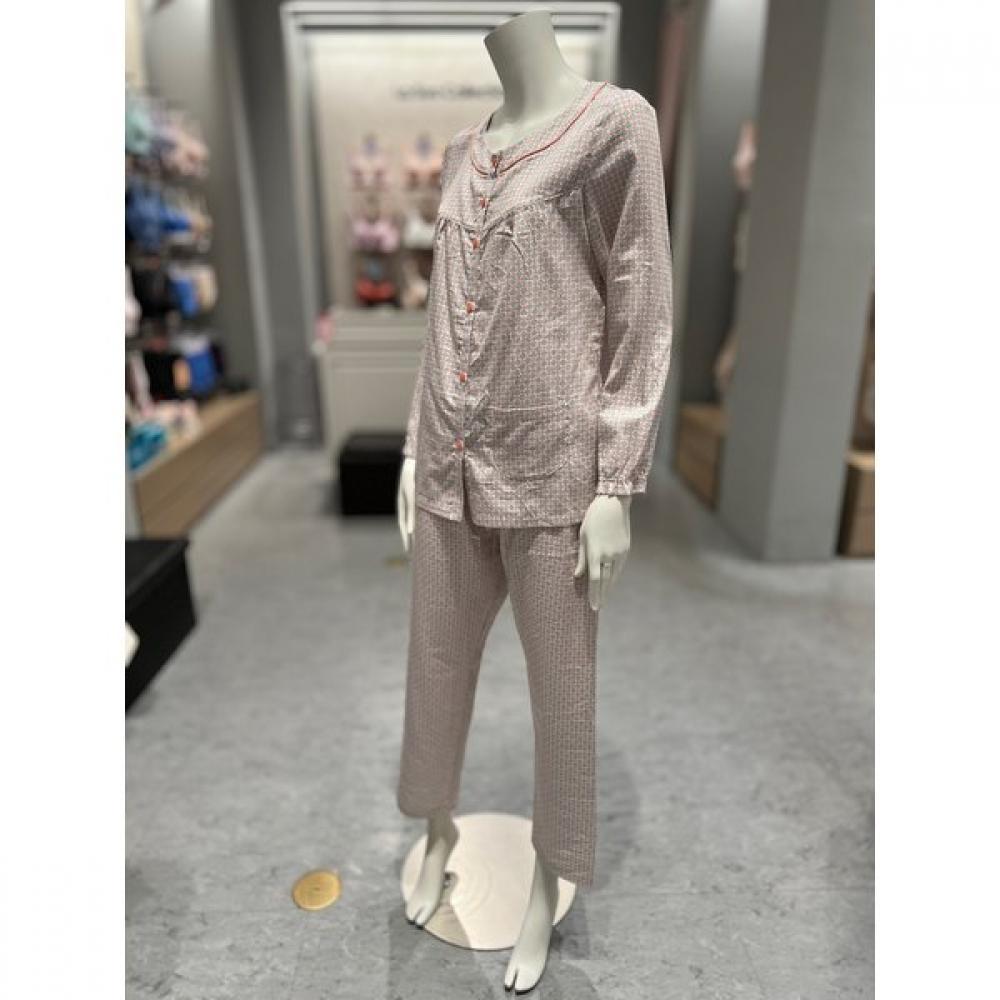 Triumph Women S 100  Cotton Flower Long Sleeve Pajama Tdwpj112pe