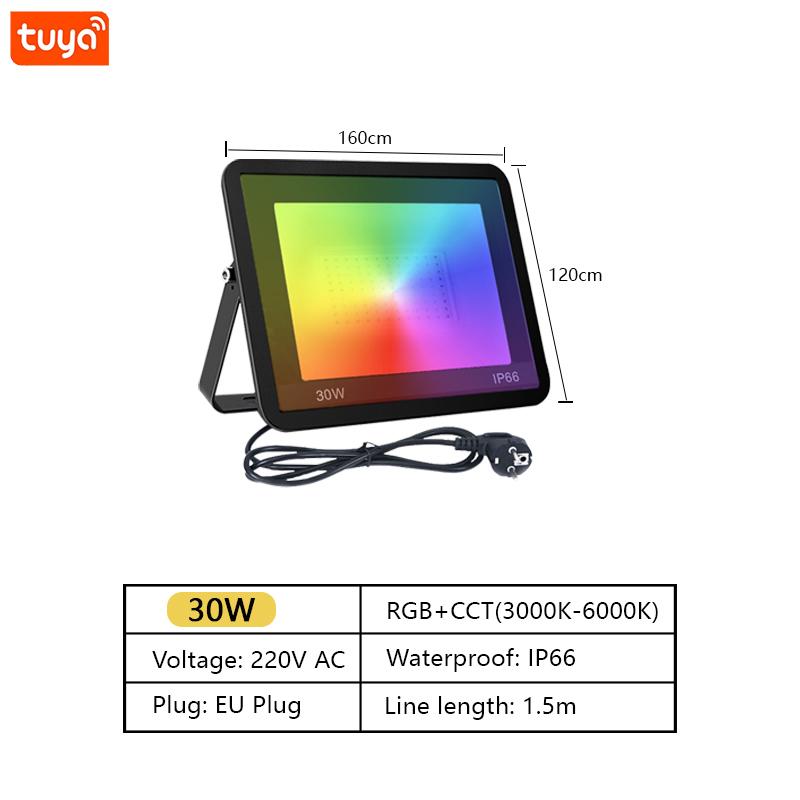 

MARPOU LED 220V Tuya интеллектуальный RGB-прожектор для наружного освещения 30 Вт 50 Вт 100 Вт регулируемый свет с голосовым управлением прожектор