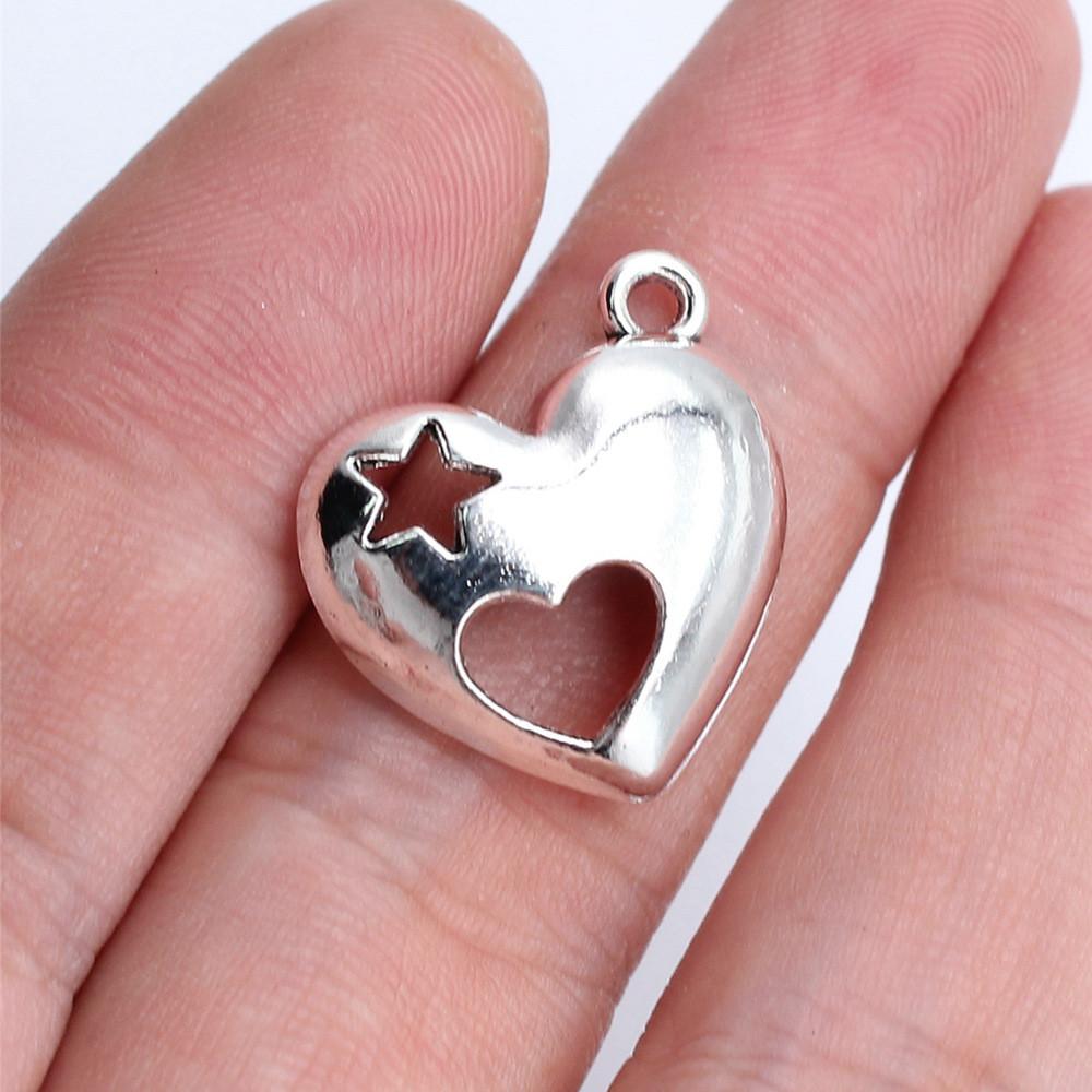 Peach Heart Love Charms Pendant Men's Jewelry Elegant Art Supplies