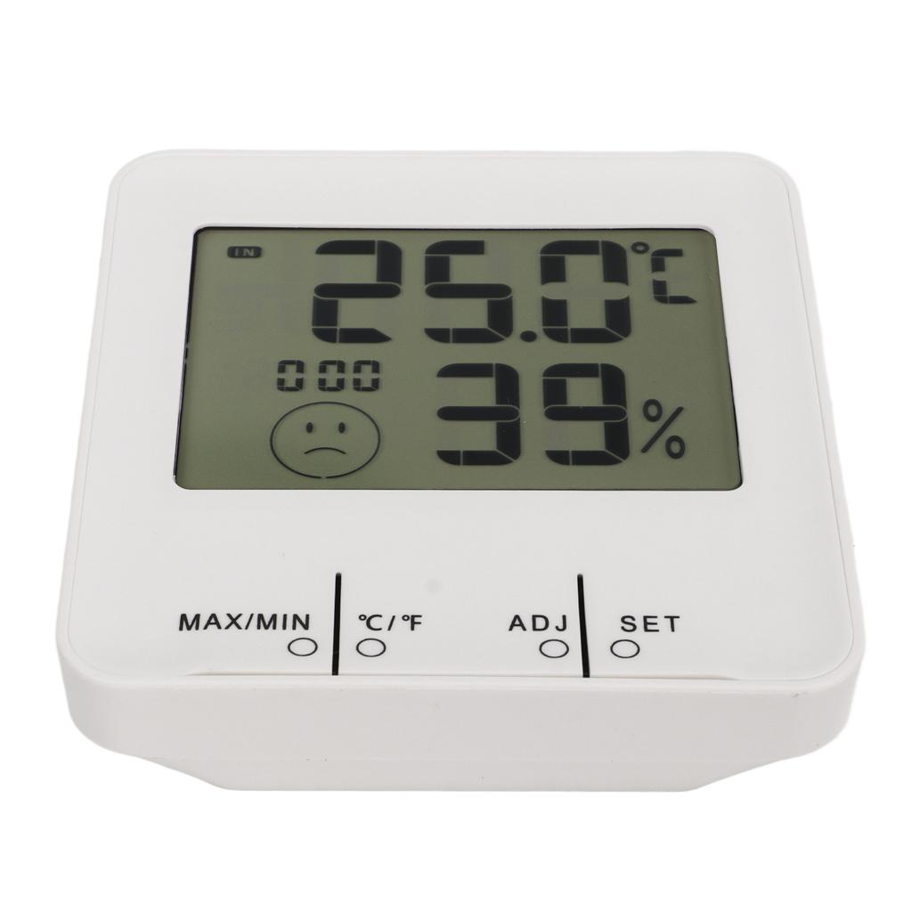 Thermometer Hygrometer Temperature Humidity Meter Digital Display Electric Clock for Home
