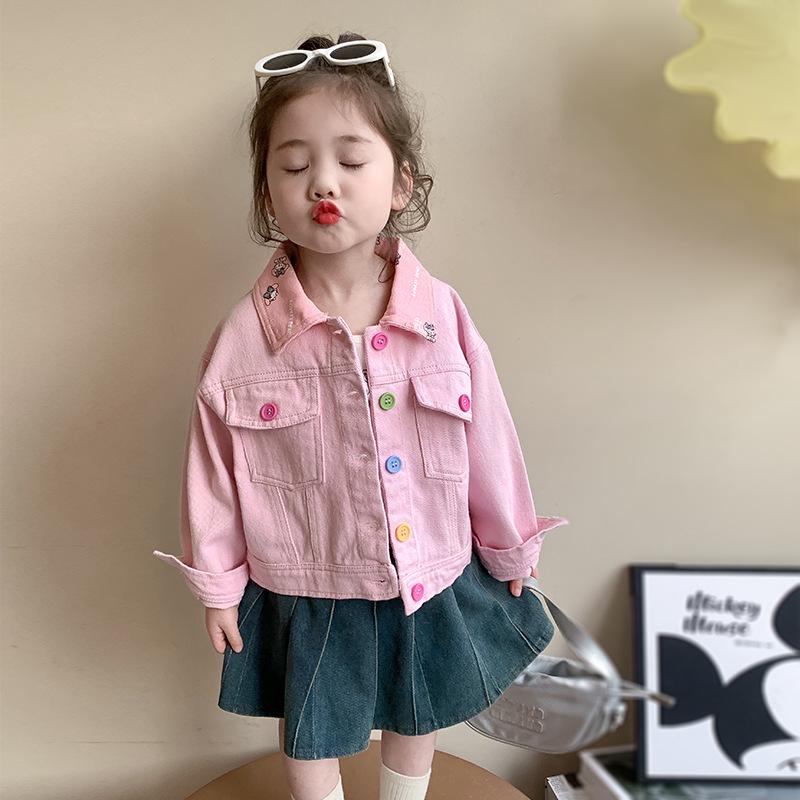 2025 Trendy Girls' Denim Jacket for Spring/Autumn - Baby & Toddler Fashion