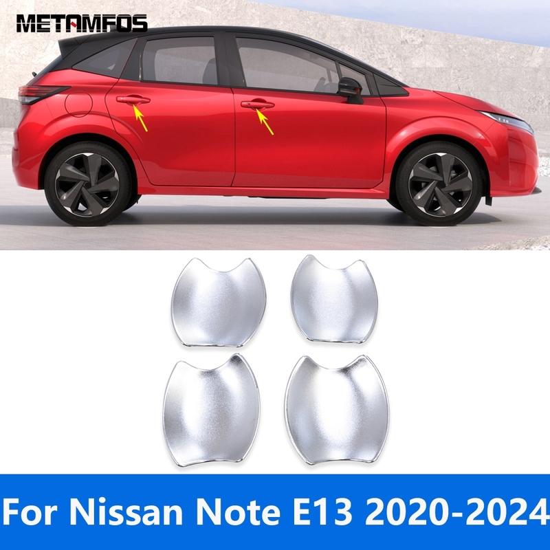 Exterior Accessories For Nissan Note E13 - 2024 Chrome Side Door Handle Bowl Cover Trim Protection Cap Car Styling