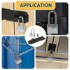 New 2 Sets 5 Inch Padlock Hasp Latch Locks, Stainless Steel Padlock with 1.5inch Long Shackle, Door Lock Latch Silver