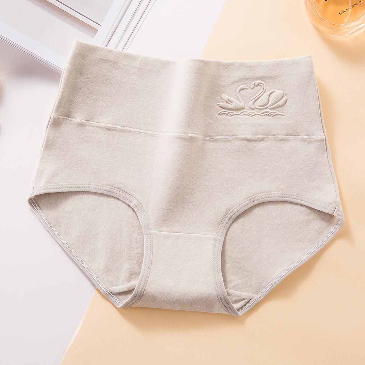 

Большие размеры, женские хлопковые трусики, красное нижнее белье, дышащие трусы, трусики с высокой талией, формирователь тела, женские трусы L зелёный