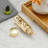 Golden Hollow Metal Toothpick Holder Portable Glass Toothpick Box with Metal Lid Toothpick Storage Case Needle Case
