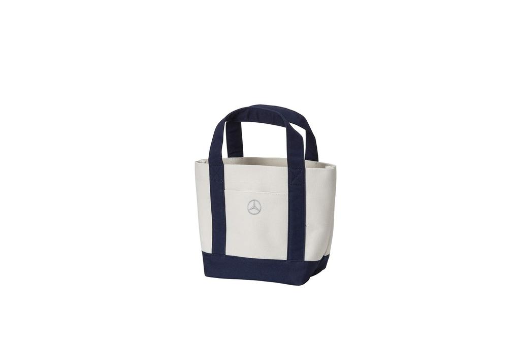 Genuine Mini Tote Bag Canvas [Mercedes-Benz Collection] White/Navy