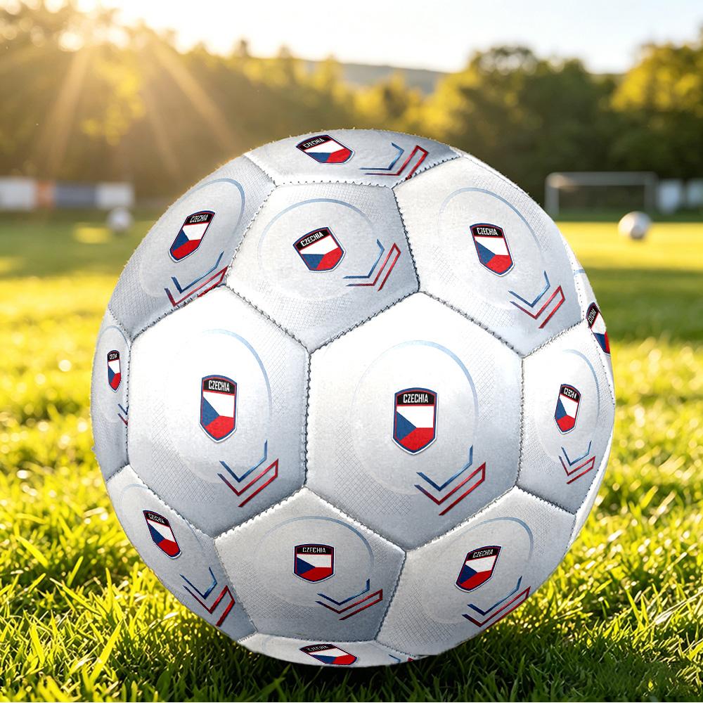 Czech Republi Football Printed Size 5 Soccer Ball Wear Resistant Standard Adult Training Football Fan Gift for Indoor Outdoor Match Sports