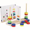 Children Montessori Wooden Nesting Stacking Toy Magnetic Suspended Color Shape Matching Early Education Parent-Child Interaction
