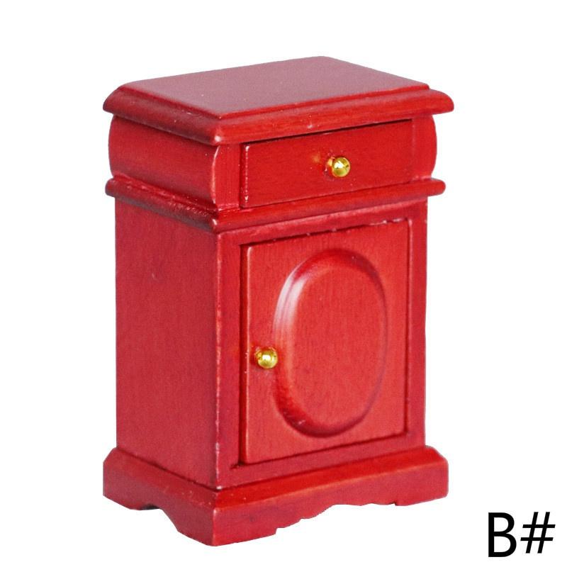 1/12 Dollhouse Miniature Mini Wooden Coffee Table Simulation End Table Furniture Toys for Doll House Decoration Accessories