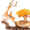 Decorative Deer Figurine Desktop Ornament Money Tree Desk Ornaments Home Decorations Elk Resin