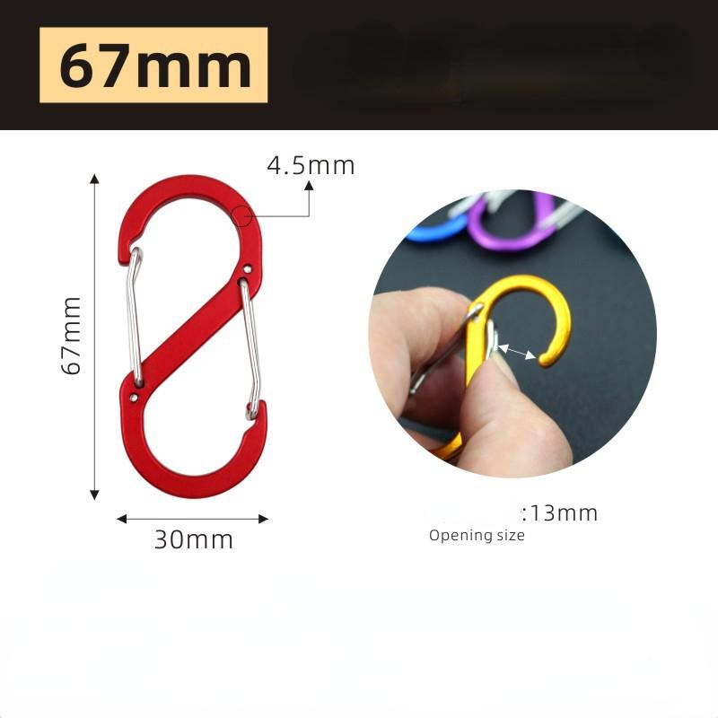 

Пряжка S-типа для альпинизма, рюкзак с 8-значной пряжкой, быстроподвесной рюкзак из алюминиевого сплава, многофункциональный крючок с пряжкой для кемпинга, кемпинга, EDC M