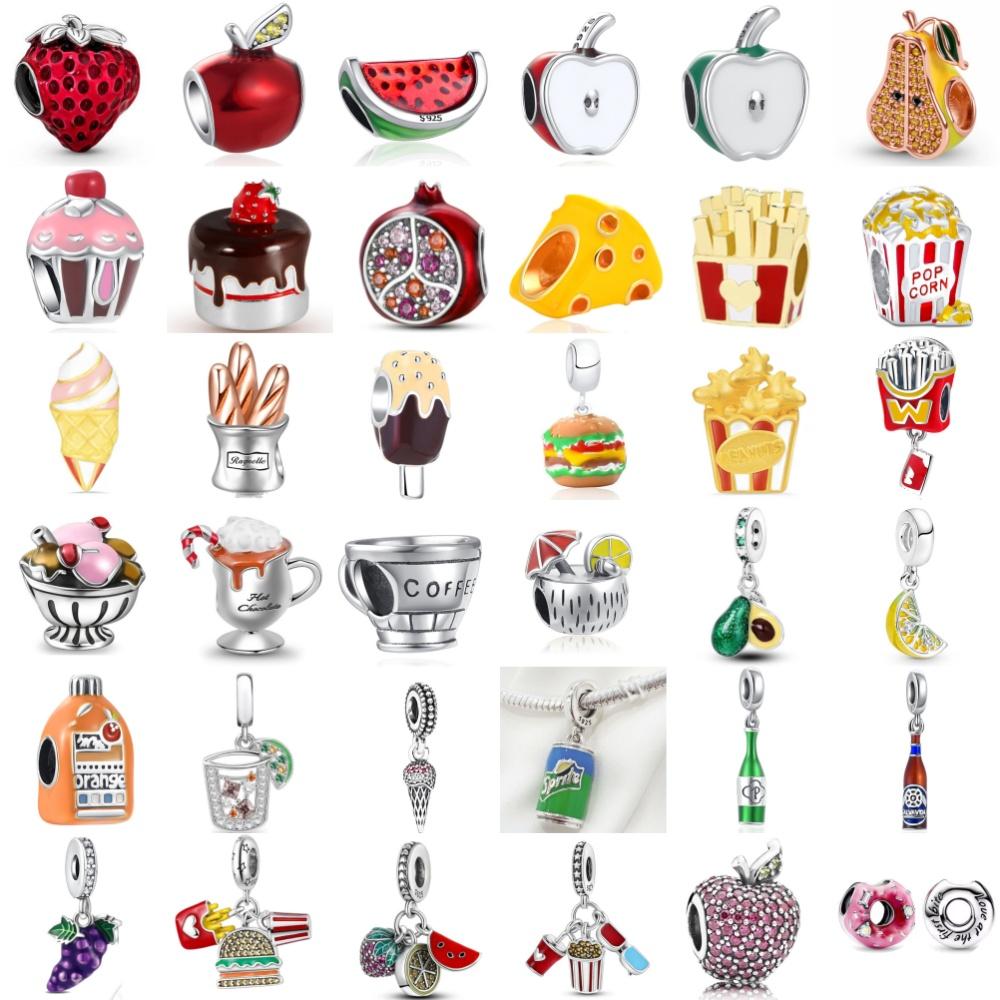 New Copper Potato Chips, Popcorn, Burger, Watermelon Beverages Suitable For Original Diy Jewelry Bracelet Pendan