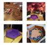 Hexagonal Velvet Foldable Dice Storage Tray
