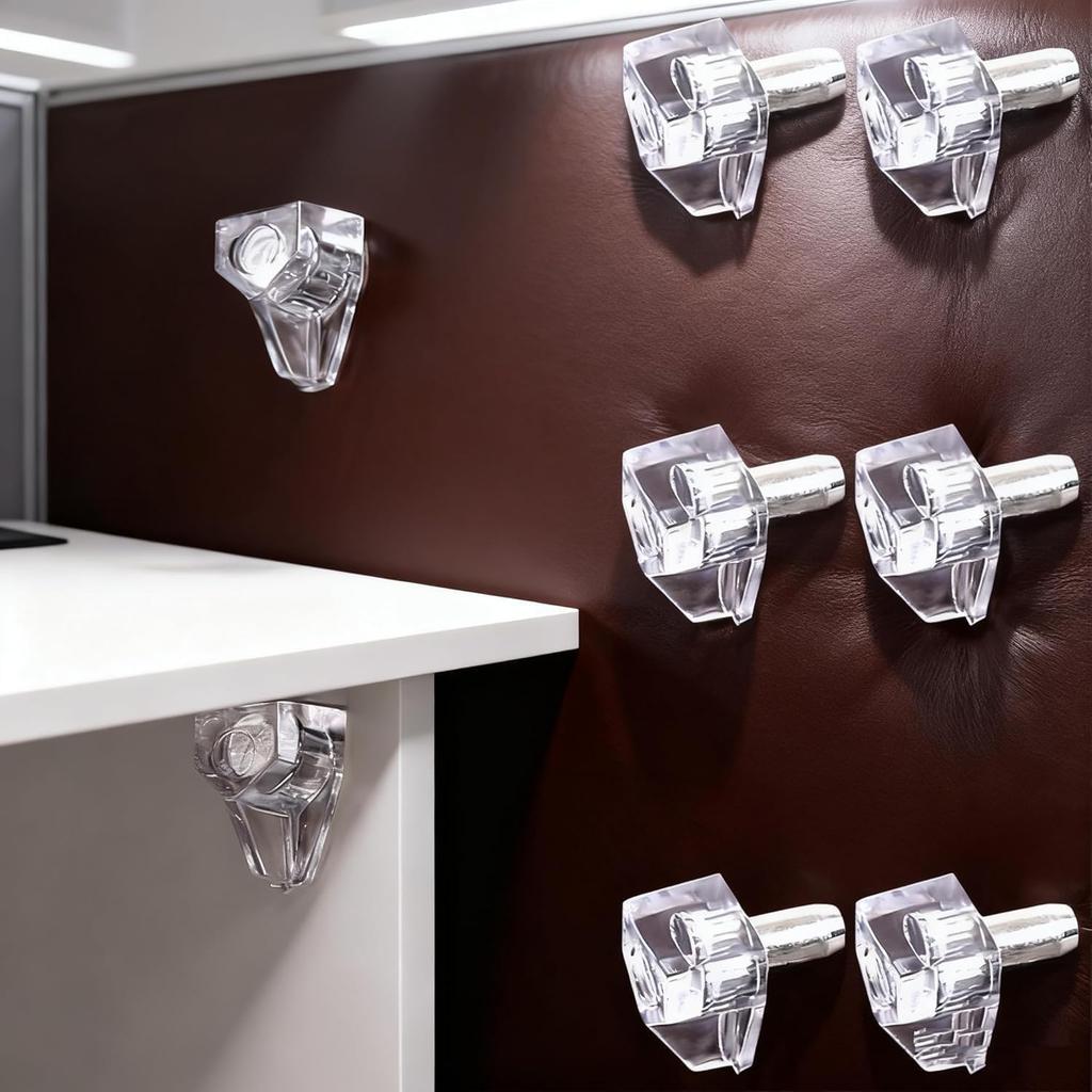 Cabinet Shelf Pegs, Shelf Support Pegs for Shelves, Clear Plastic Peg Cabinet Shelf