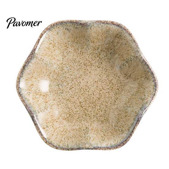 Photogenic Serving Dish Ceramic Small Dipping Plate, with Lotus Leaf Texture, Tea Room Easy Cleaning Soy Bowl, for Restaurants Parties Holidays