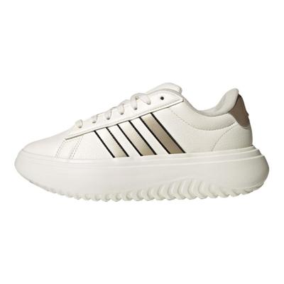 Grand Court Platform Synthetic Leather Comfortable Fashion Slip Resistant Durable Low Top Tennis Shoes Women Sneakers Pink White JS2944
