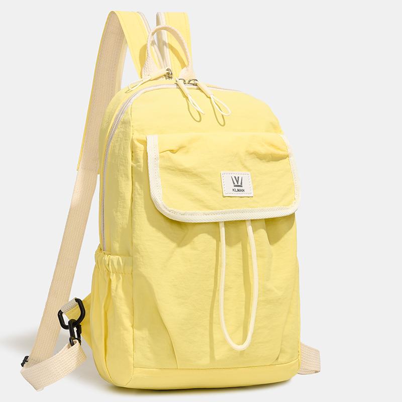 Waterproof Backpack with Front Pocket Nylon Solid Color Casual Backpack