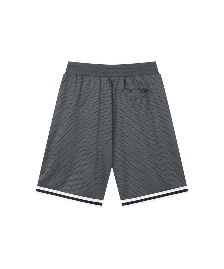 Lotaib 89 Logo Mesh Basketball Shorts - Gray