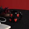 Creative High-End Black Heart Couple Ceramic Coffee Mugs