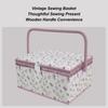 Sewing Box Organizer Multi-Compartment With Handle Storage Sewing Kit Basket Storage Organizer For Thread Needles Quilting
