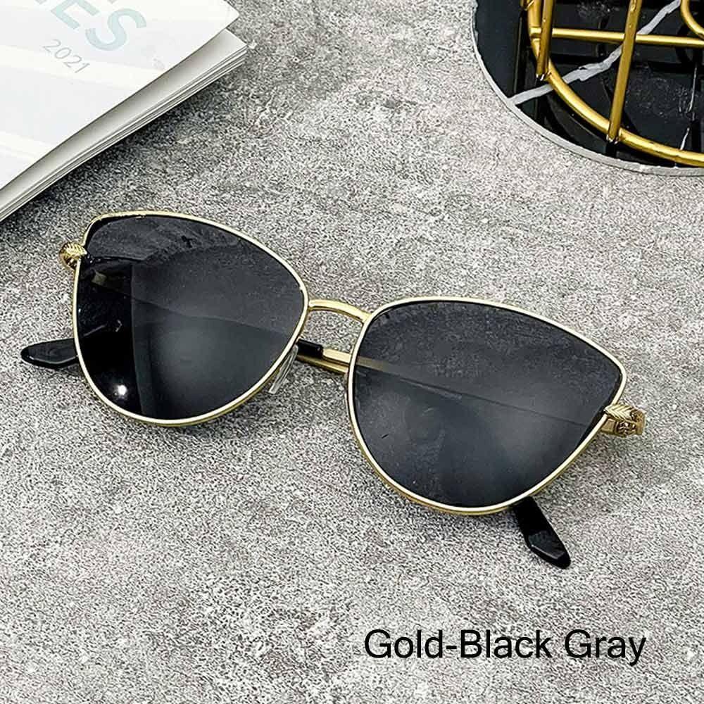 Square Frame Cat Eye Sunglasses Uv400 Protection Ocean Lenses Sun Glasses Beach Travel Streetwear Metal Frame Sun Glasses