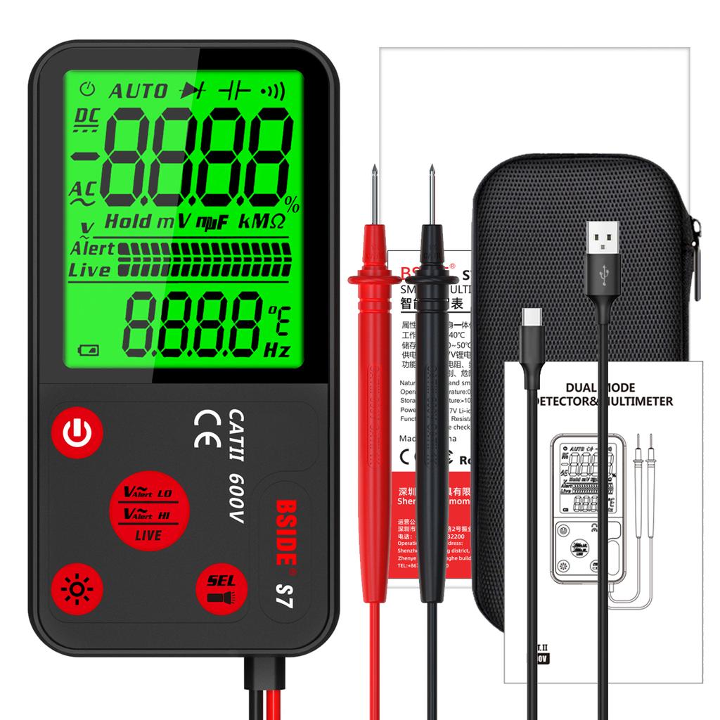 Usb Charging Smart Multimeter Digital Professional Voltage Detector Auto Range Tester Meter Ohm Hz True Rms Ac Dc Dmm