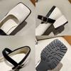 Marie Jane Lolita Women Chunky Shoes  Spring New Trend Fad Mid Heels Sandals Designer  Pumps Dress Party Women Shoes
