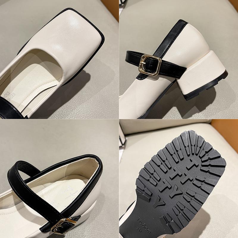 Marie Jane Lolita Women Chunky Shoes  Spring New Trend Fad Mid Heels Sandals Designer  Pumps Dress Party Women Shoes