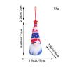 Patriotic Flag Dwarf Doll: Striped Faceless Ornament for Independence Day