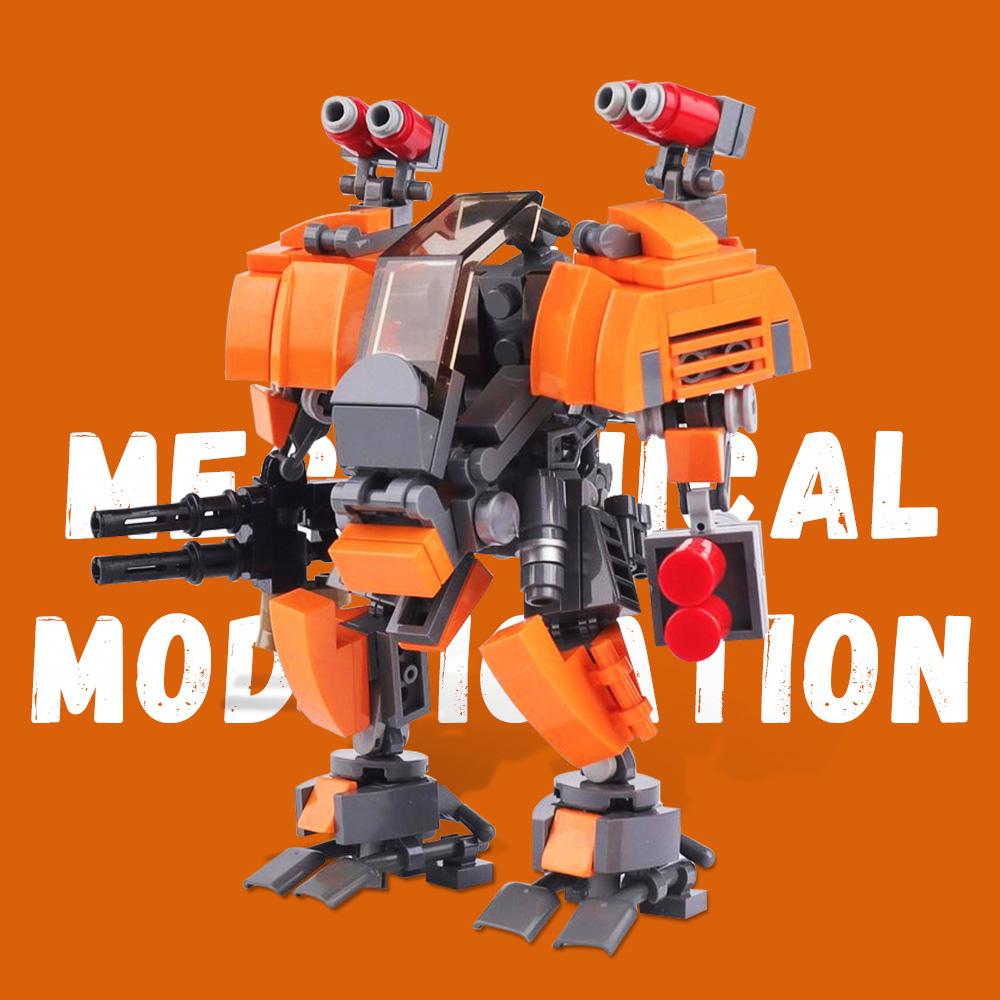 Uplink Mech Revamp Robot Model Building Blocks DIY Creative Design Combat Activity Mech Robot Assembling Bricks Toy Gift