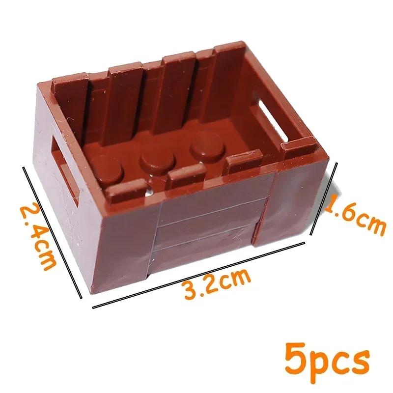Non-Toxic Moc Bricks City Figure Container Accessories Crate Food Barrel Box Treasure Chest Building Block Toys Technical Parts 4739 30150