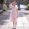 2026 New Cheongsam Girls' Chinese Style Summer Princess Dress