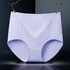 Women High Waist Cotton Underwear Tummy Control Solid Color Stretch Breathable Ladies Full Coverage Brief Panties Underpants