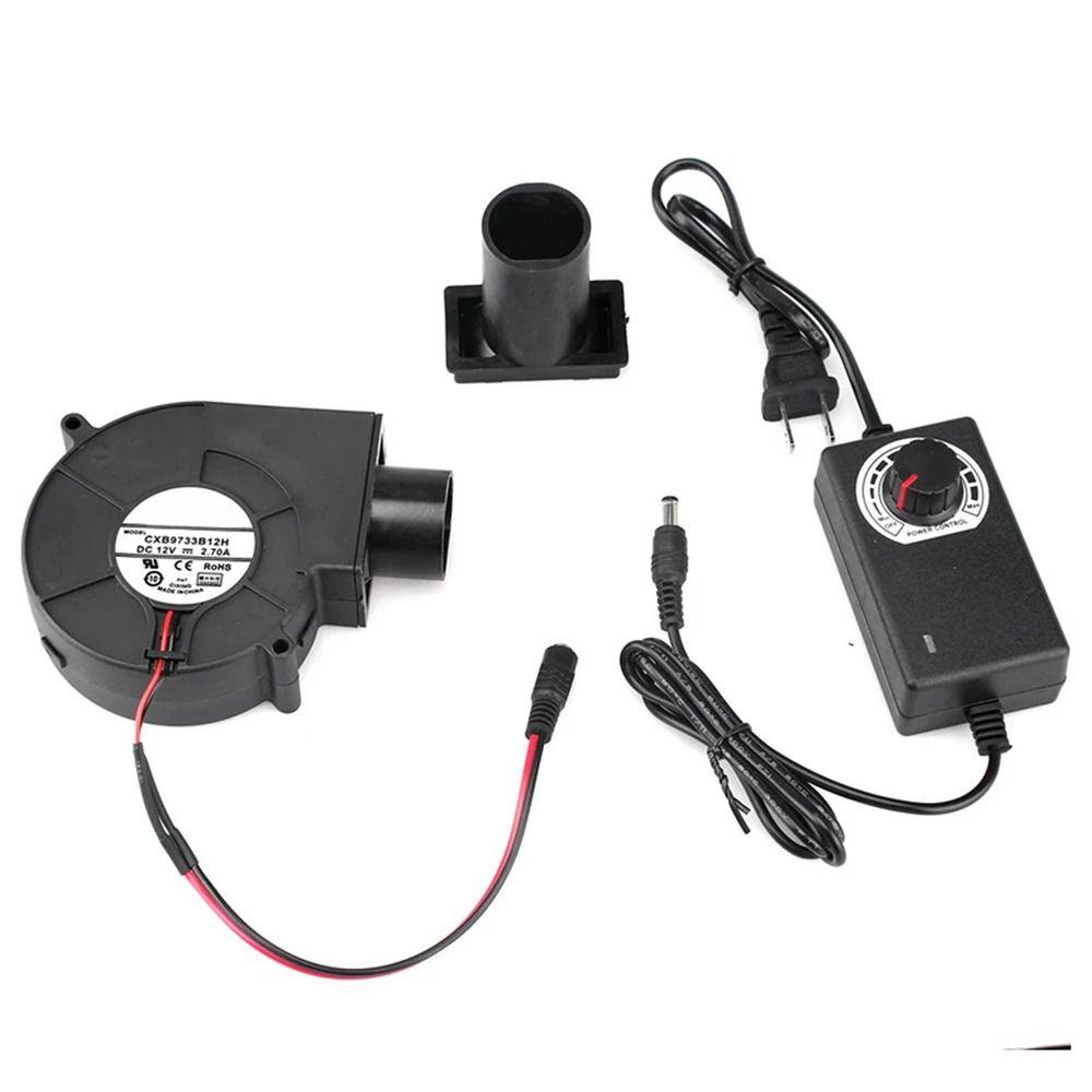1Pcs Durable Small Blast Engine BBQ Blower with Variable Speed Controller 3700RPM Barbecue Fan 220V/110V 7530 Type Cooking Fans