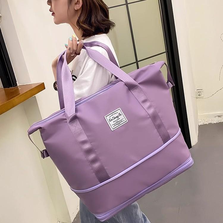 Expandable Water-Resistant Sports Bag with Wet/Dry Separation for Travel & Outdoor Activities