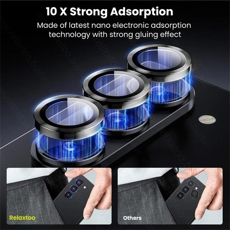 Metal Camera Ring Guard Cap For Samsung Galaxy Z Fold 7 6 5 HD Rear Lens Glass Protective Film Case Friendly