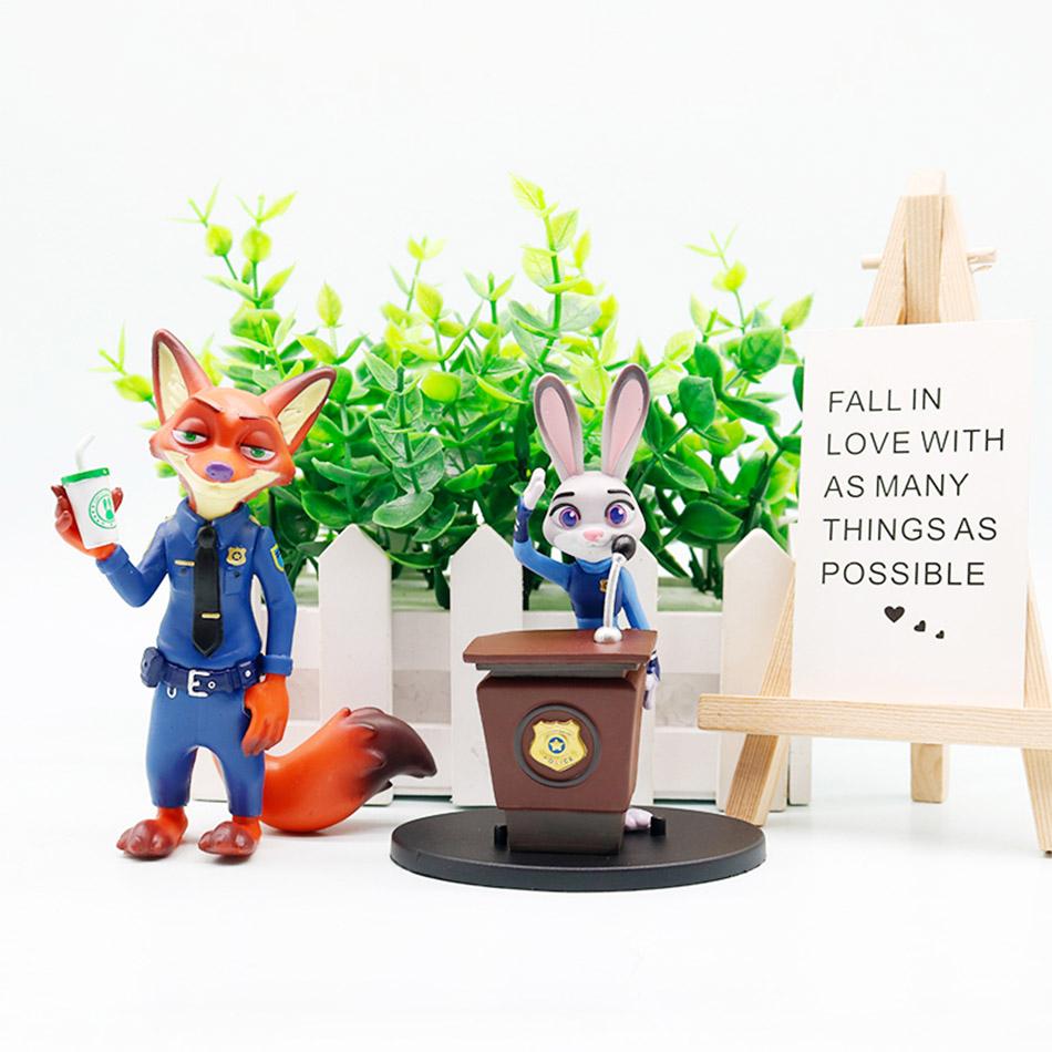 6-Pack Zootopia Action Figures Ornaments Creative Desktop Decor Mini Car Accessories Healing Home Small Statues