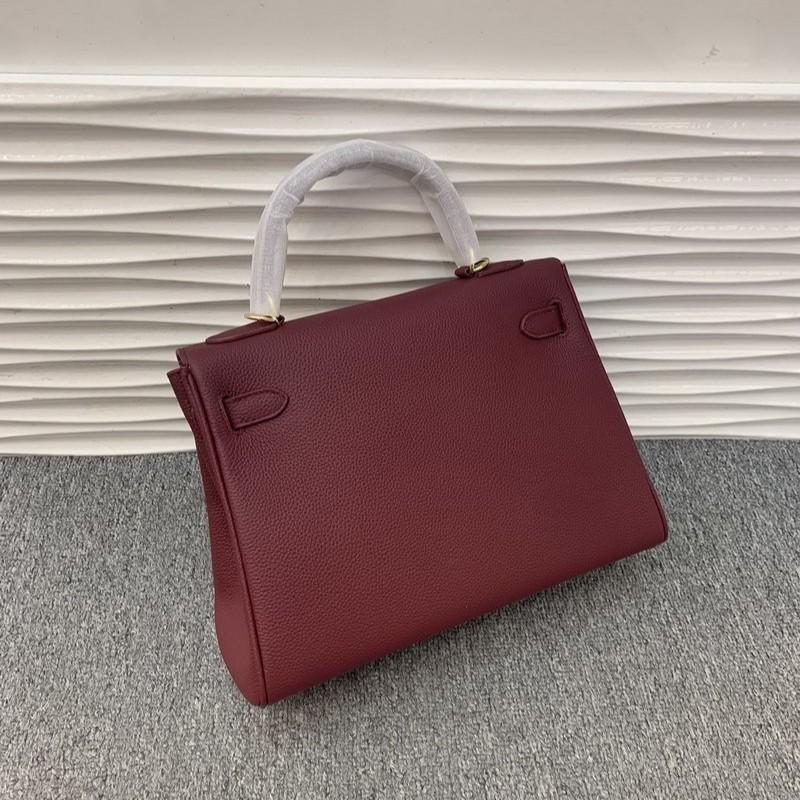 Neue erste Schicht Rindsleder Doppel-Schultergurt Togo Weiches Leder Tasche Echtes Leder Damen Tasche Tragbare Umhängetasche