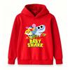 Toddler Kids Boys Girls Hoodie, Cute Baby Shark Ocean Family Friends Printed Casual Pullover Sweatshirt for Daily Wear and Holiday Gift for