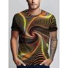 Moda Uomo T-shirt da Uomo Stampata 3D Girocollo Manica Corta Trendy Streetwear