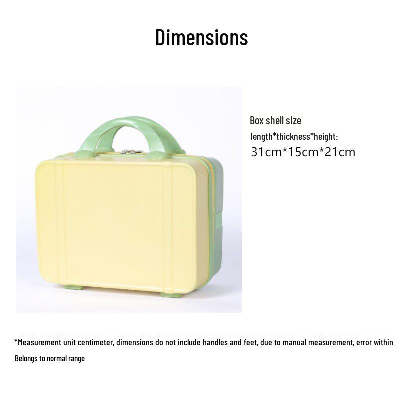 14" Portable Makeup Case: Hangable, Cute ABS Design, Large Capacity, Travel-Friendly Handbag